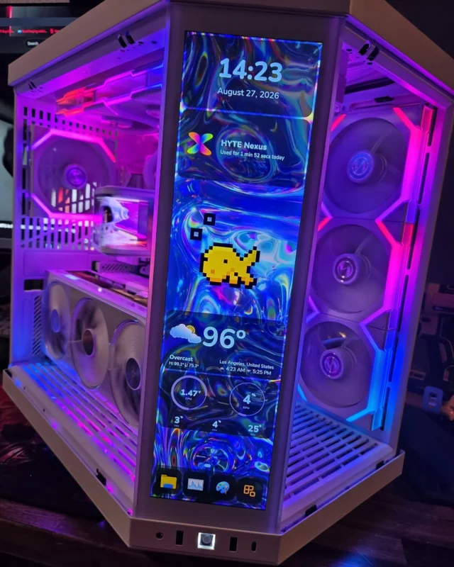 Chroma Pulse RGB custom PC build front angle